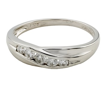 Platinum Diamond Half Eternity Ring size M